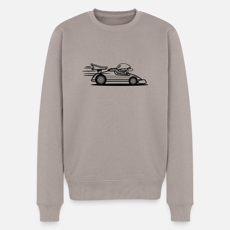 voiture de course drôle - Pull Premium bio Homme - taupe
