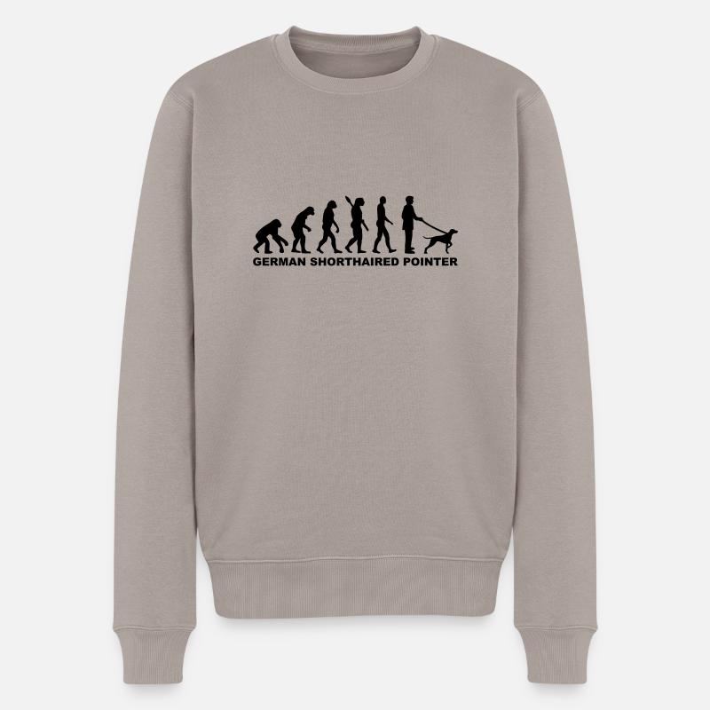 German Shorthaired Pointer - Pull Premium bio Homme - taupe