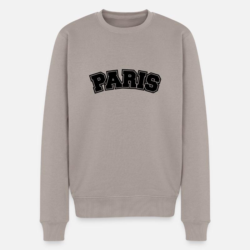 Paris College Bogen x - Männer Premium Bio Pullover - Taupe