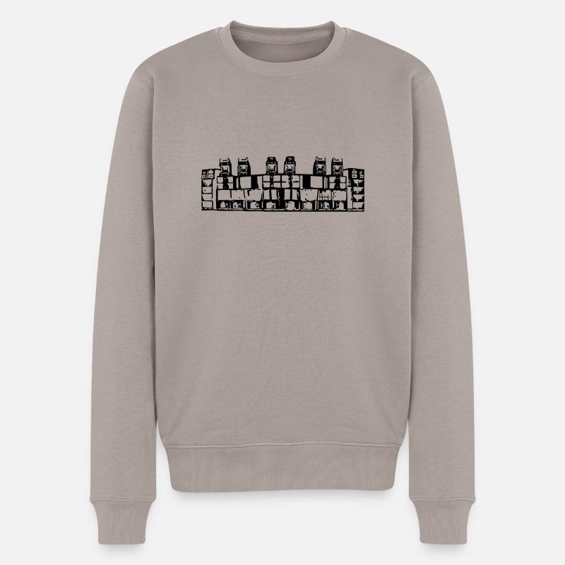 wall soundsystem ger / cz - Männer Premium Bio Pullover - Taupe