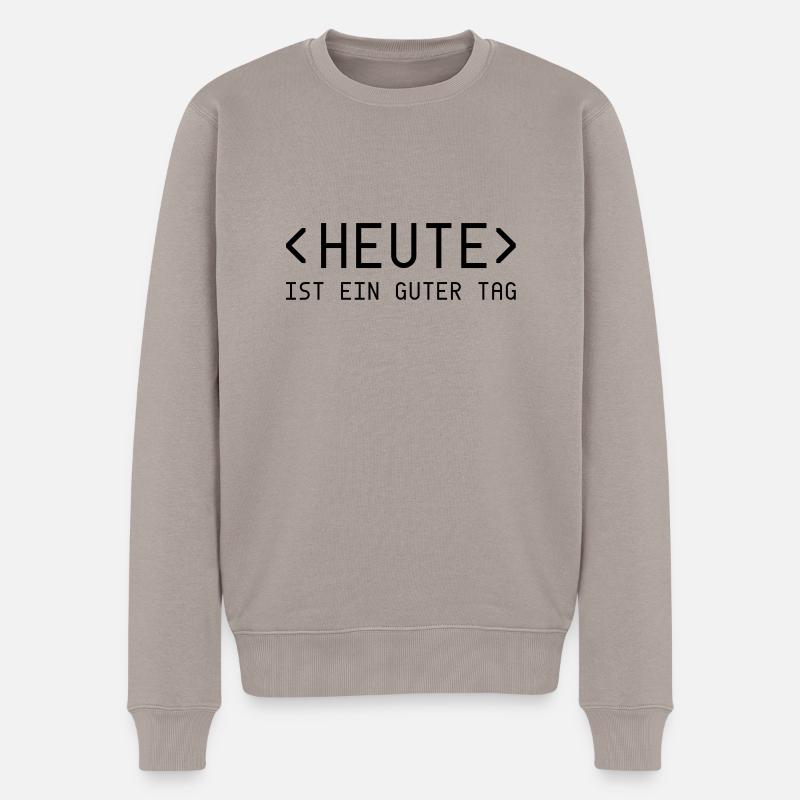 Today Day - Coder - Men's Premium Organic Jumper - taupe