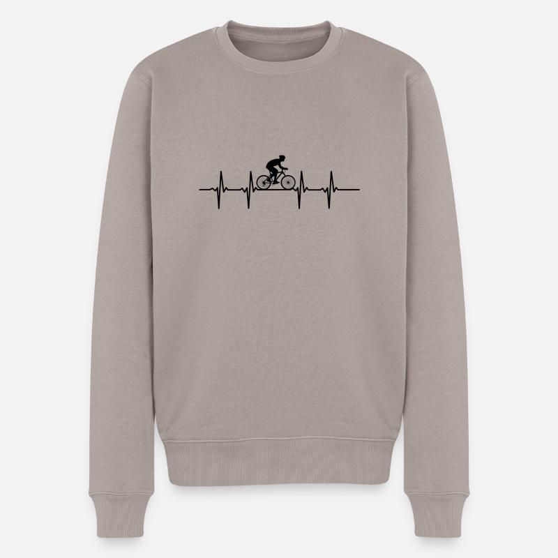 Fahrrad Lover - Männer Premium Bio Pullover - Taupe