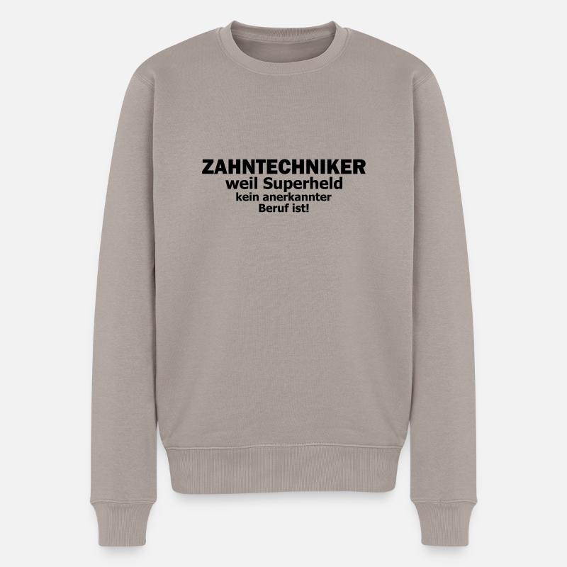 zahntechniker - Männer Premium Bio Pullover - Taupe