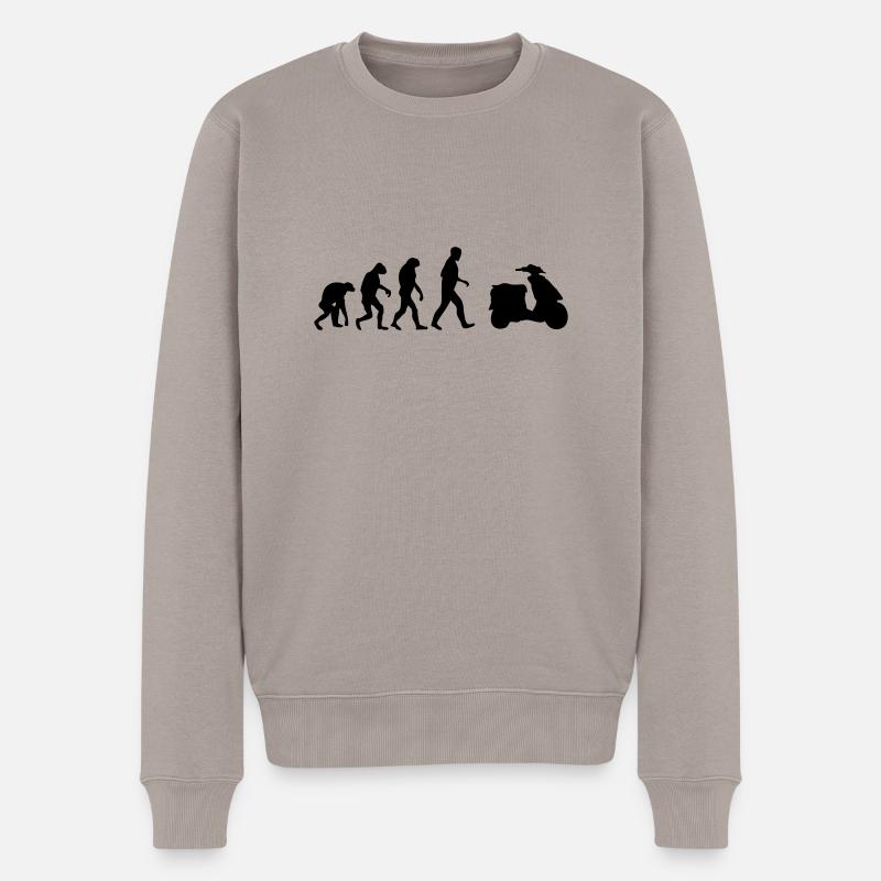 roller evolution - Männer Premium Bio Pullover - Taupe