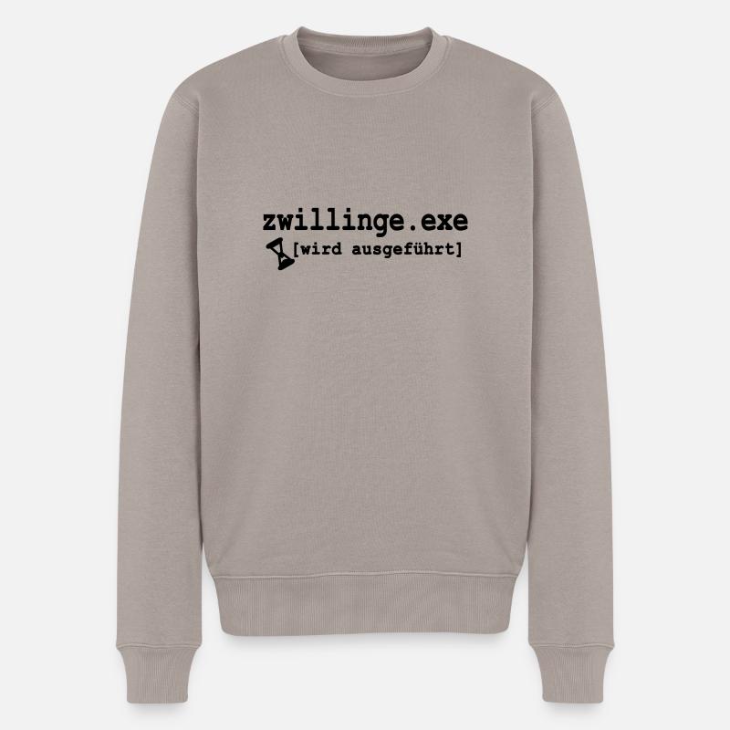 exe jumeaux - Pull Premium bio Homme - taupe