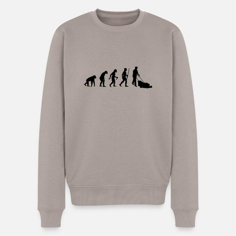 Évolution des jardiniers - Pull Premium bio Homme - taupe