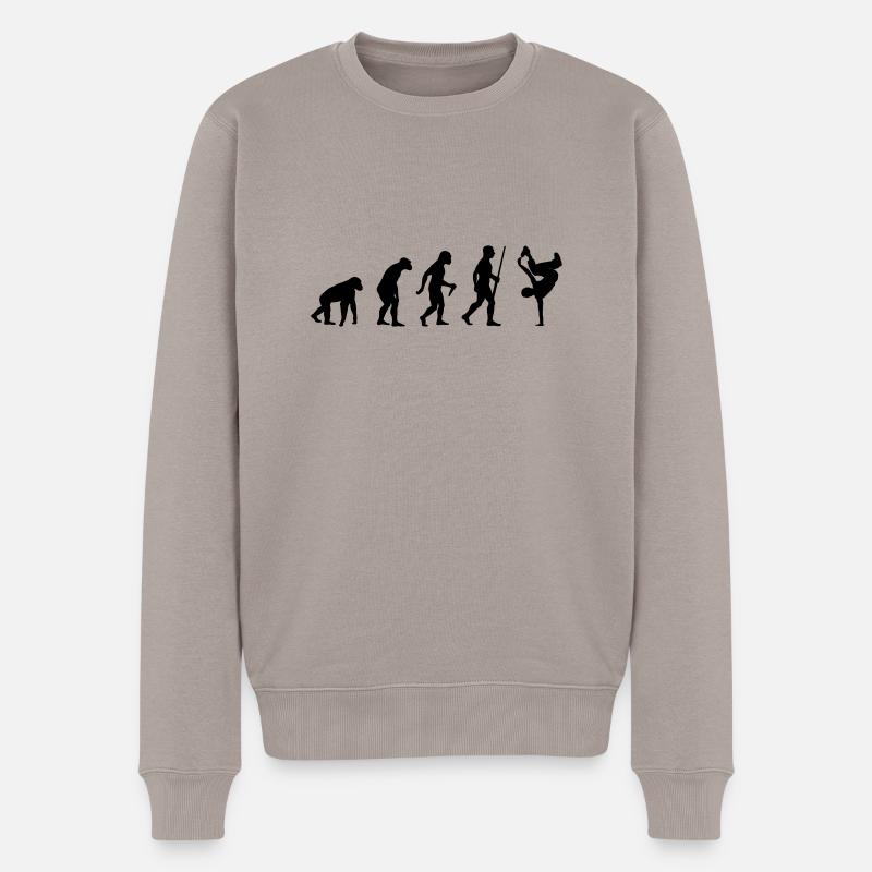 Breakdance Evolution - Men's Premium Organic Jumper - taupe