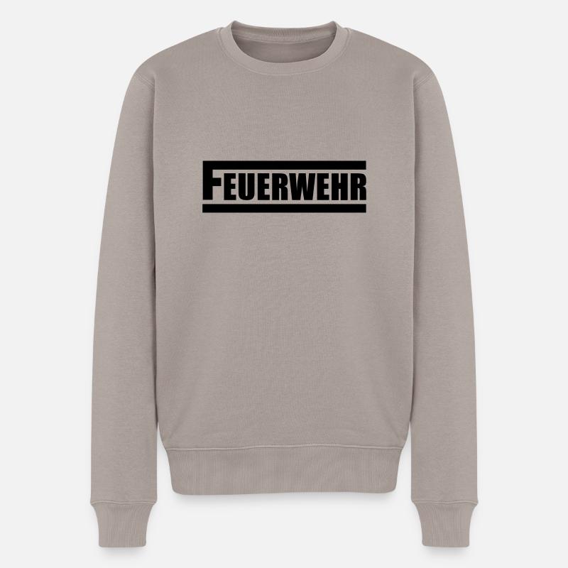 Feuerwehr - Männer Premium Bio Pullover - Taupe