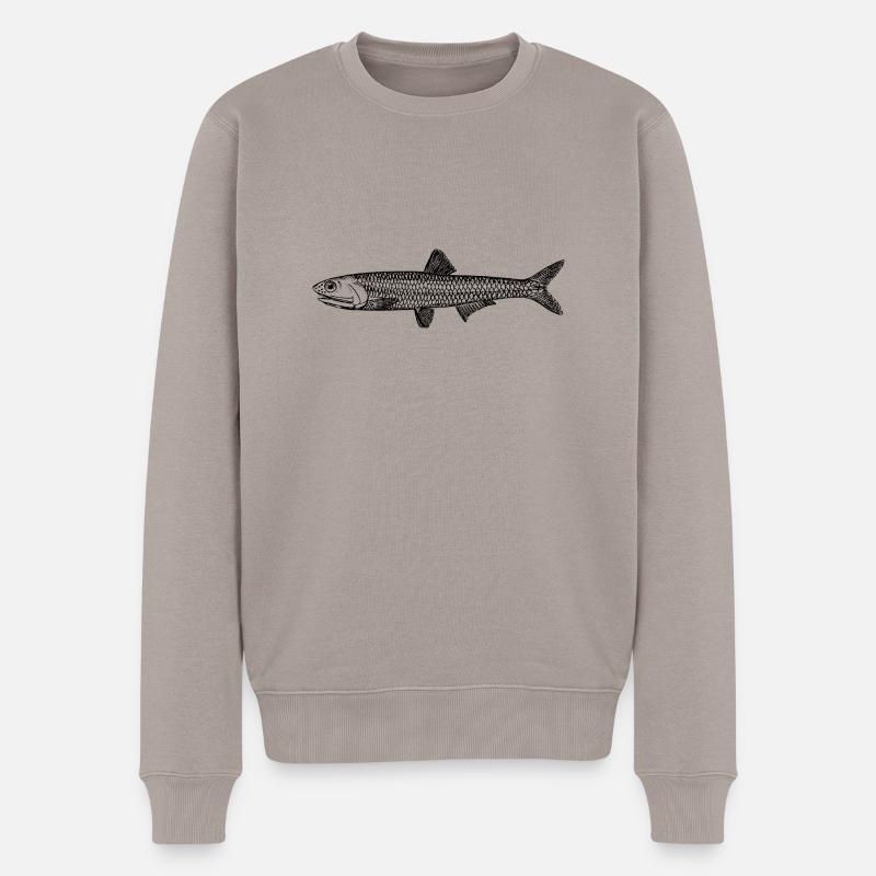 fish425 - Männer Premium Bio Pullover - Taupe