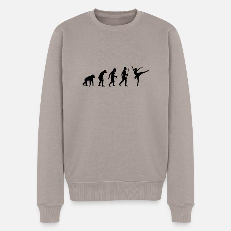 Ballett Evolution - Männer Premium Bio Pullover - Taupe