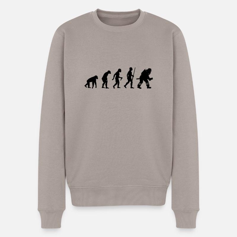 Firefighter Evolution - Männer Premium Bio Pullover - Taupe