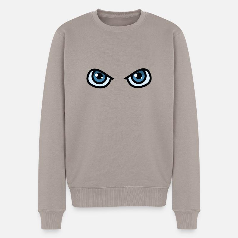 Augen - Männer Premium Bio Pullover - Taupe