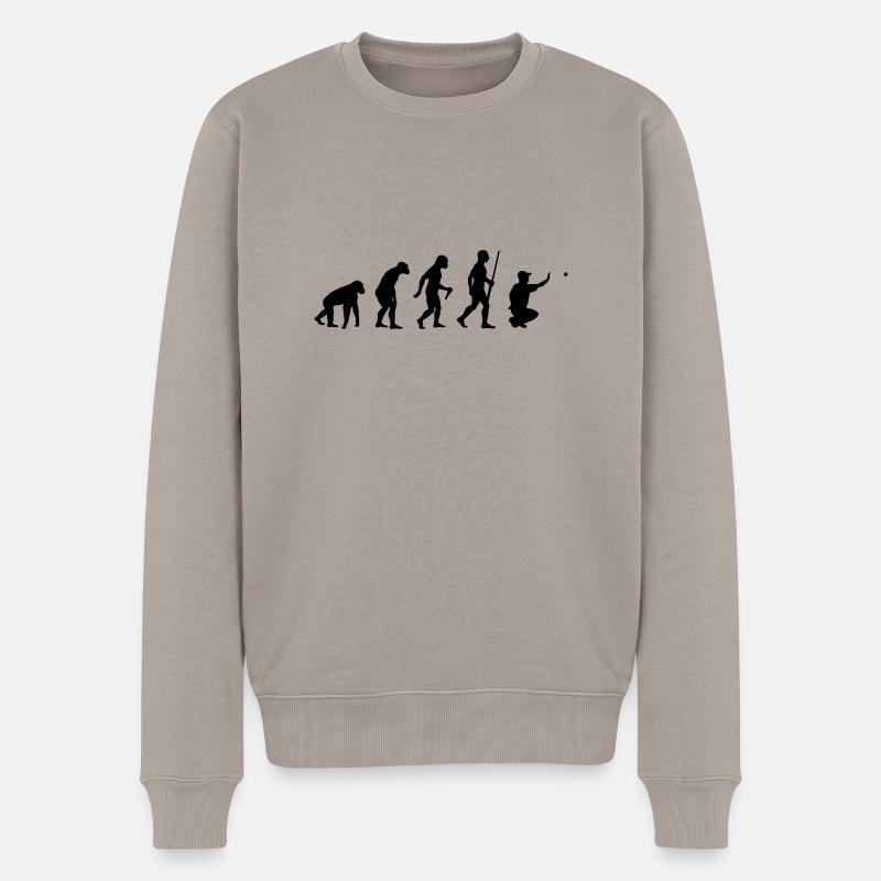 Pétanque Boule Evolution - Pull Premium bio Homme - taupe