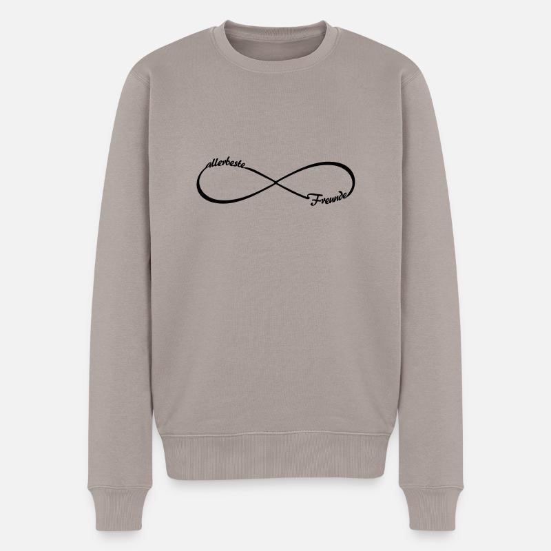 allerbeste Freunde BFF ABF Infinity Loop - Männer Premium Bio Pullover - Taupe