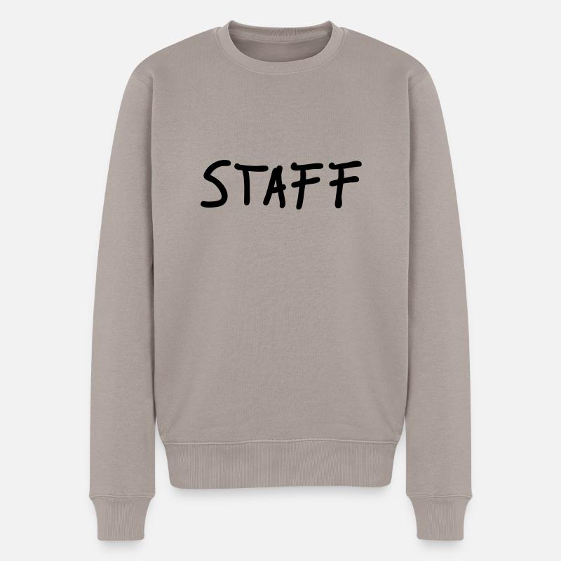 staff - Männer Premium Bio Pullover - Taupe