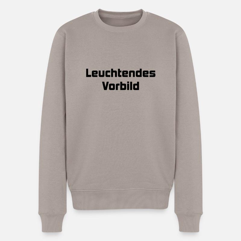 Leuchtendes Vorbild (zweizeilig) - Männer Premium Bio Pullover - Taupe