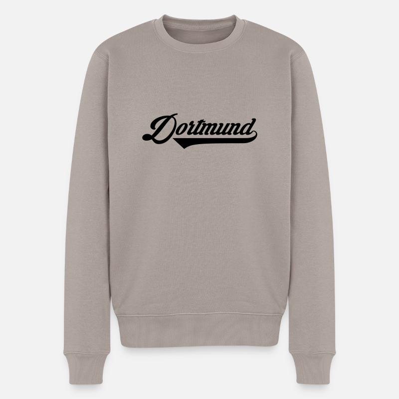 Dortmund Swash - Männer Premium Bio Pullover - Taupe