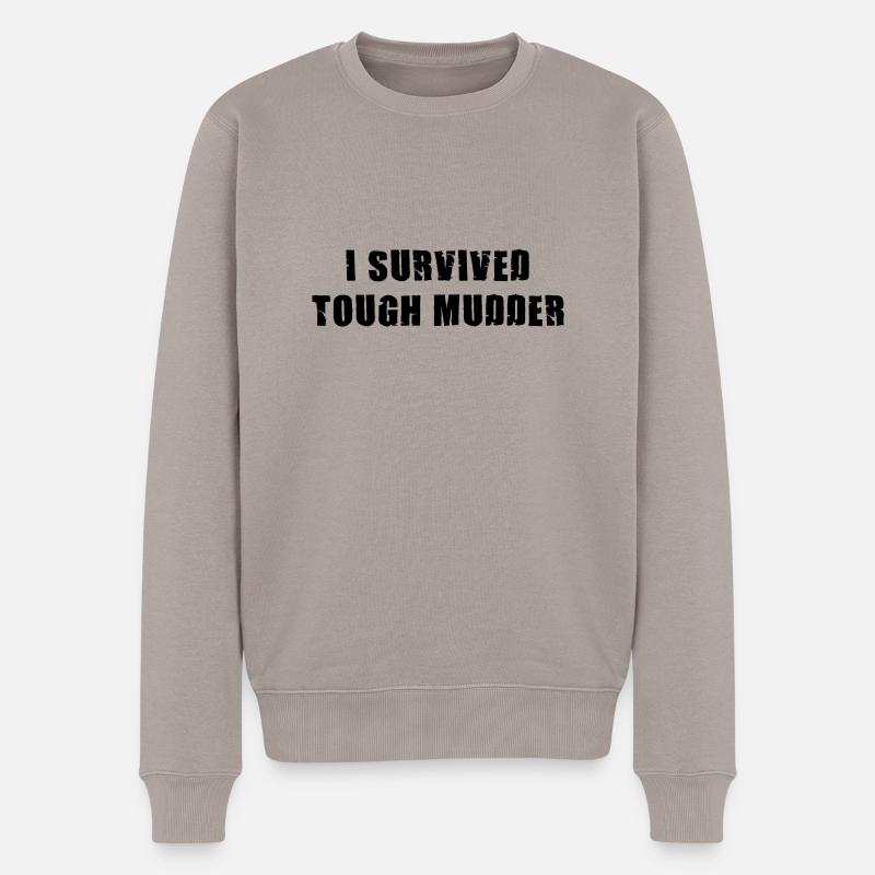 I survived Tough Mudder - Männer Premium Bio Pullover - Taupe