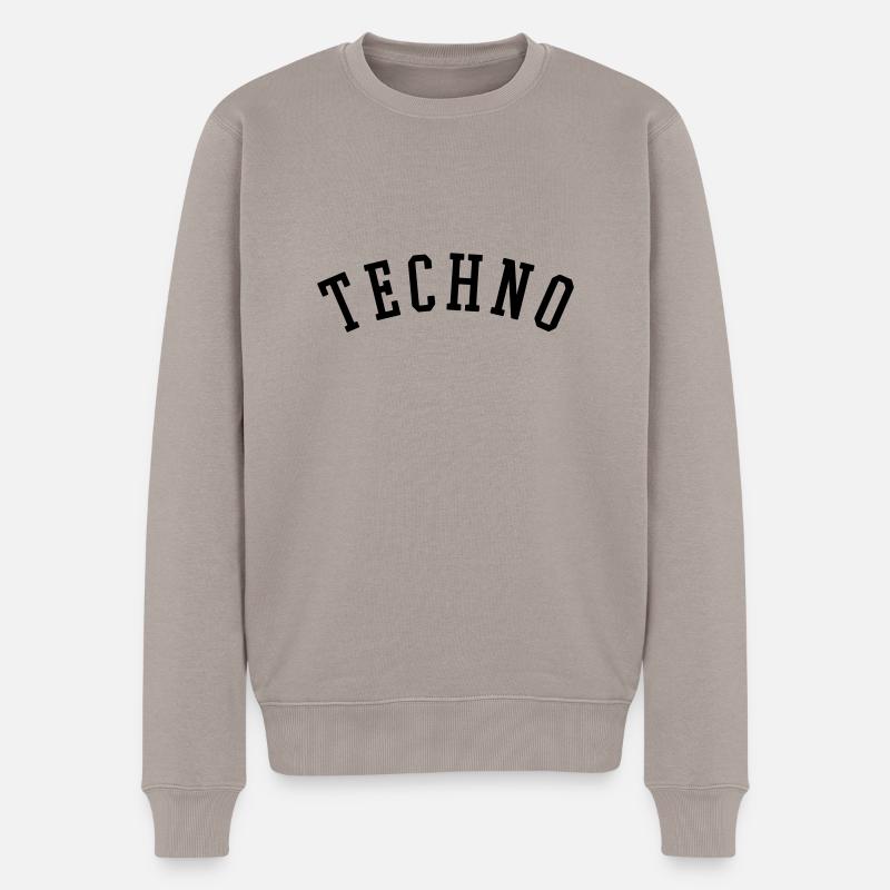 TECHNO - Pull Premium bio Homme - taupe