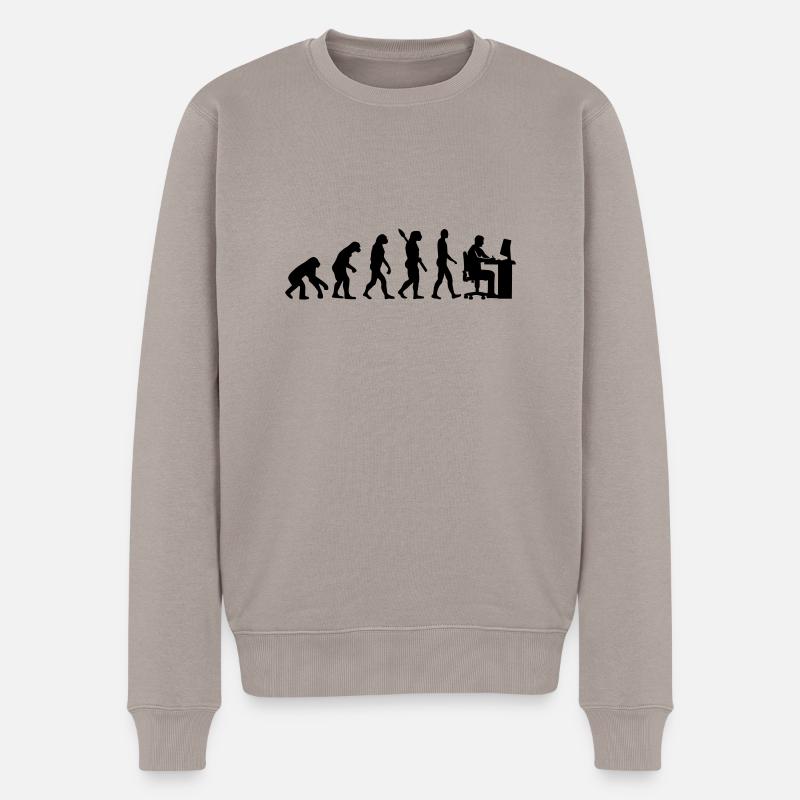 Grafiker - Männer Premium Bio Pullover - Taupe
