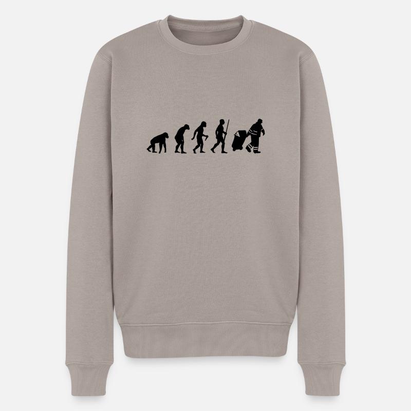 Garbage Man evolution - Pull Premium bio Homme - taupe