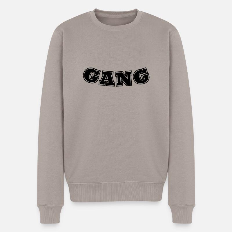 Bande - Männer Premium Bio Pullover - Taupe