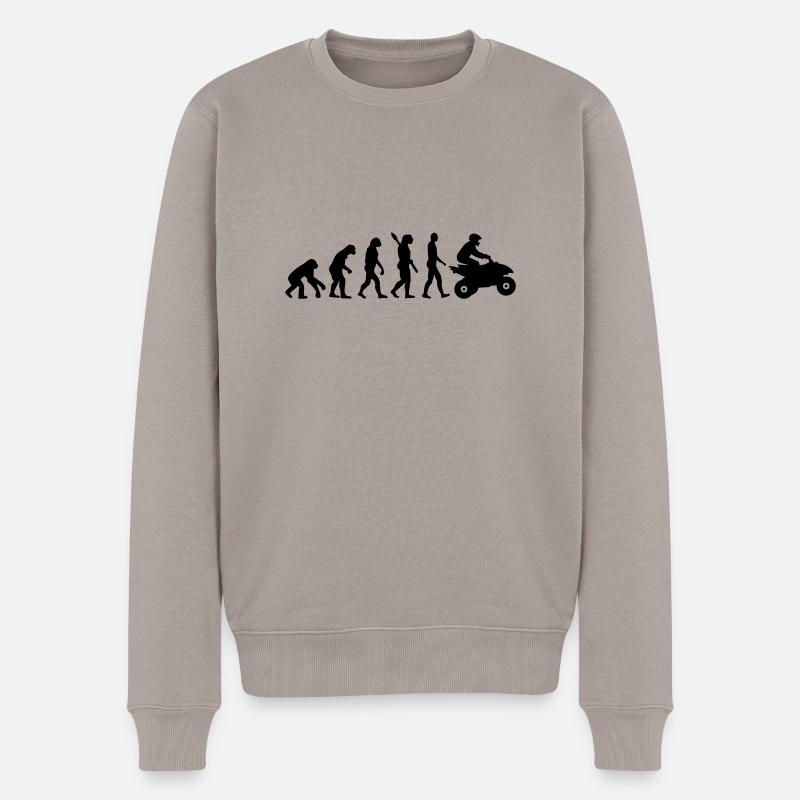 Quad - Männer Premium Bio Pullover - Taupe