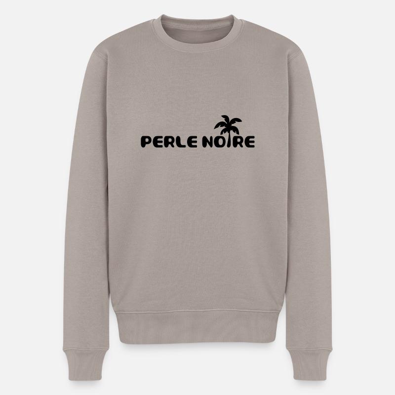 Perle Noire Palmier BXL ai - Pull Premium bio Homme - taupe