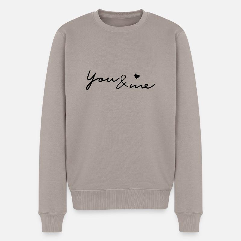 you&me - Männer Premium Bio Pullover - Taupe