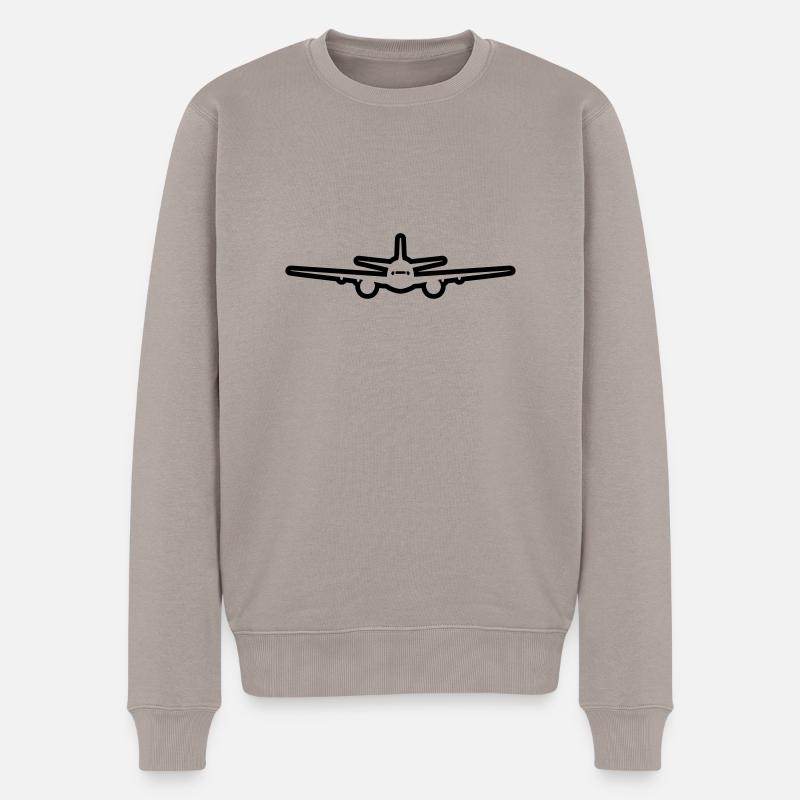 Ebene - Männer Premium Bio Pullover - Taupe