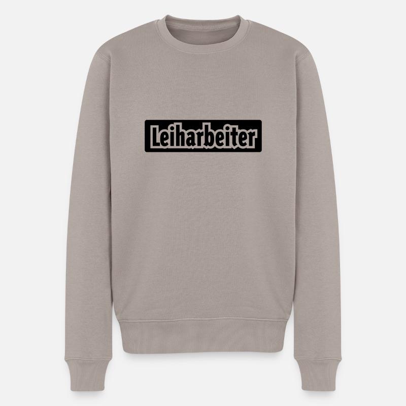 leiharbeiter - Männer Premium Bio Pullover - Taupe