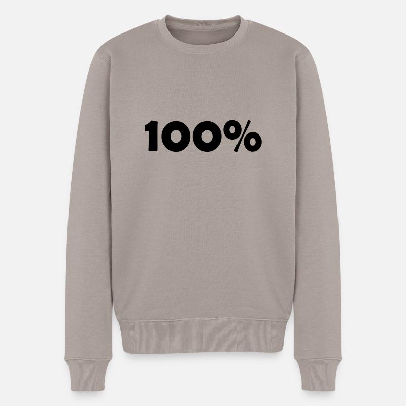 100 - Männer Premium Bio Pullover - Taupe