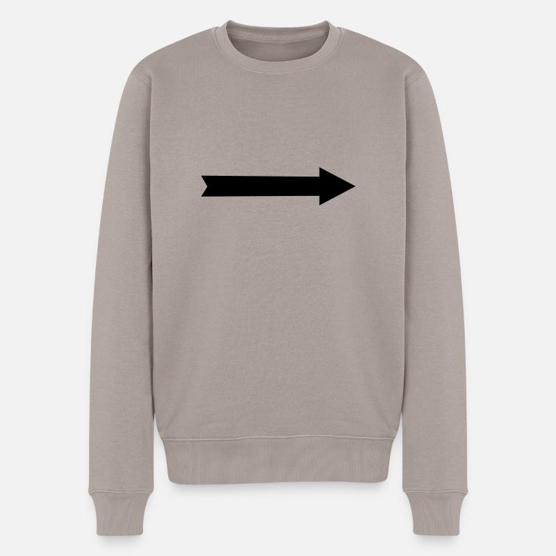 Pfeil gerade - Männer Premium Bio Pullover - Taupe