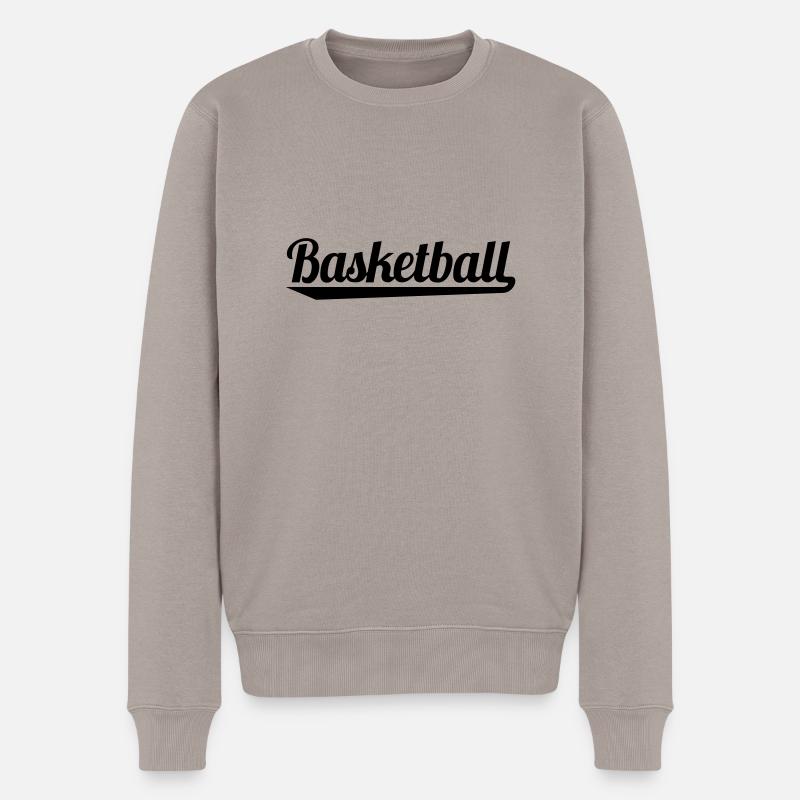 Basketball - Männer Premium Bio Pullover - Taupe