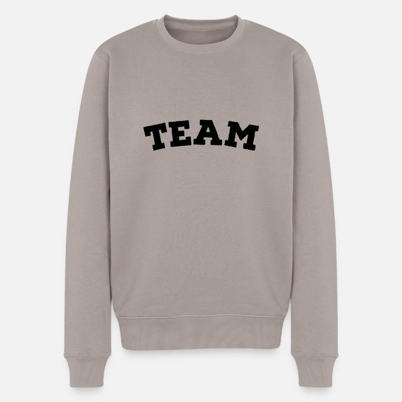 Team - Männer Premium Bio Pullover - Taupe