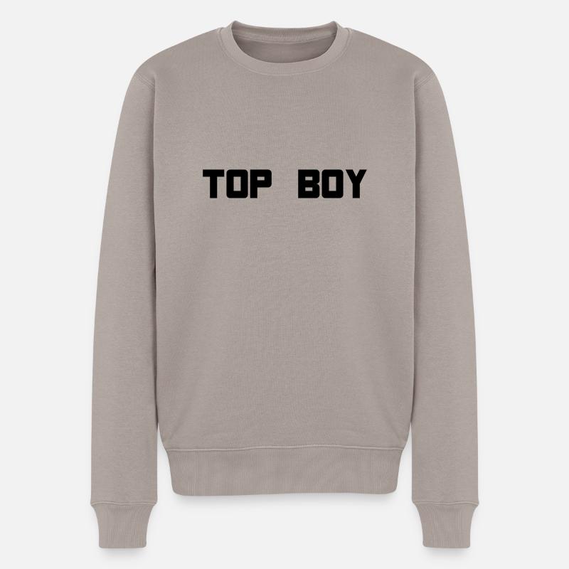 top boy - Männer Premium Bio Pullover - Taupe