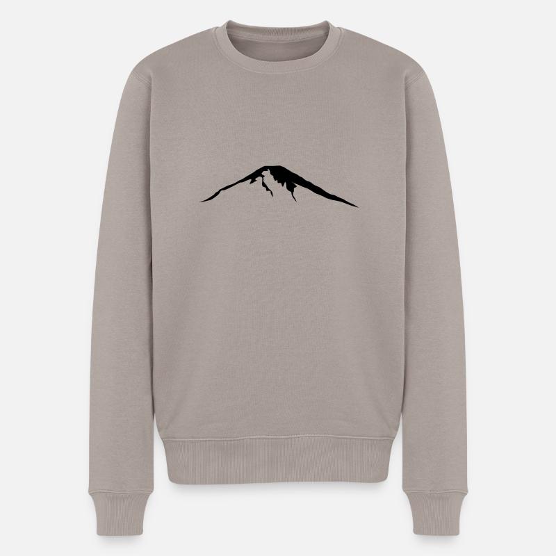 Berg - Männer Premium Bio Pullover - Taupe