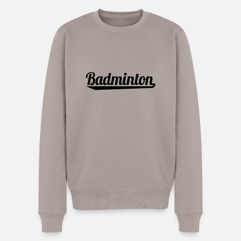 badminton - Männer Premium Bio Pullover - Taupe