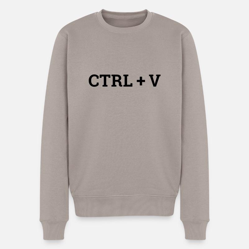 ctrl+v - Männer Premium Bio Pullover - Taupe