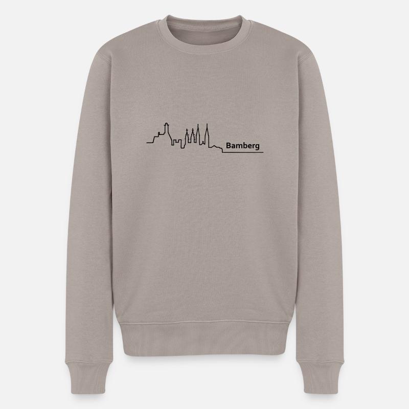 bamberg skyline - Männer Premium Bio Pullover - Taupe