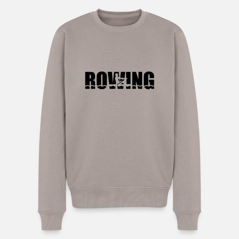 Rudern - Männer Premium Bio Pullover - Taupe