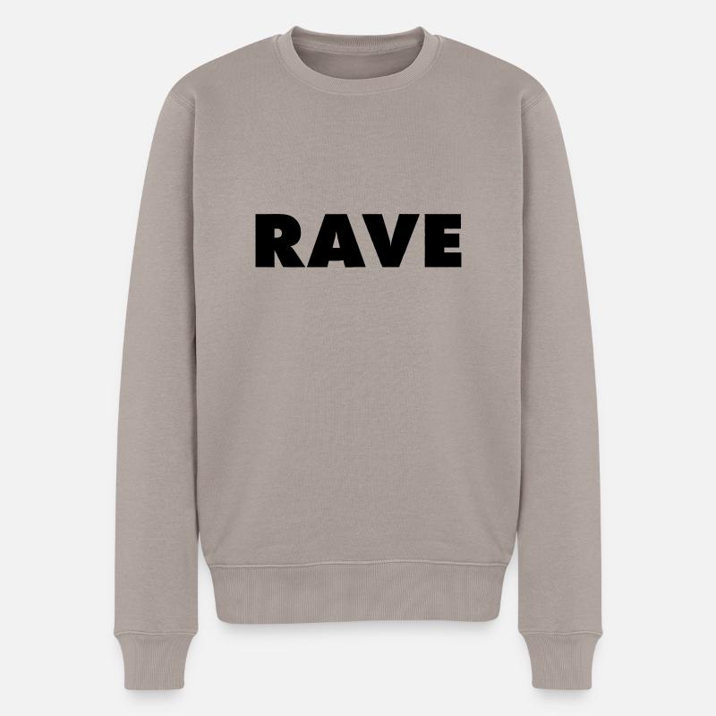 RAVE - Männer Premium Bio Pullover - Taupe