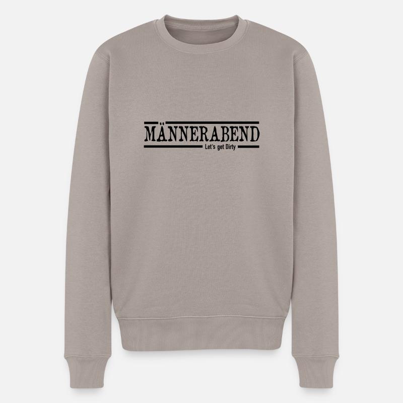 Männerabend - Männer Premium Bio Pullover - Taupe