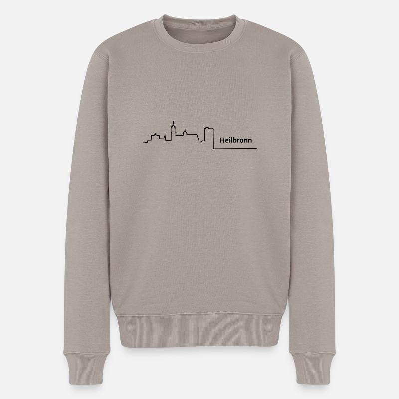 flétan horizon - Pull Premium bio Homme - taupe