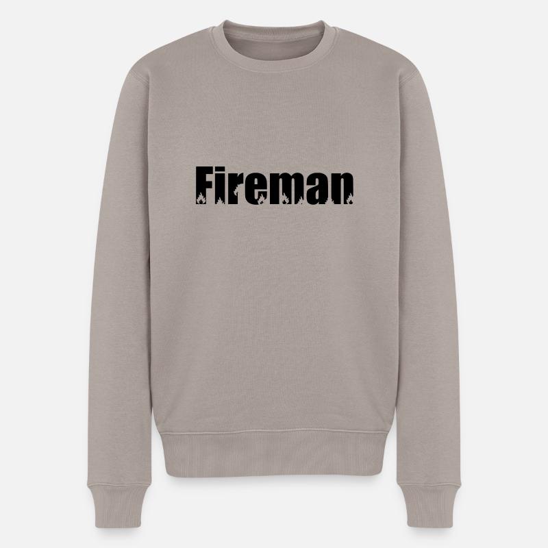 fireman - Männer Premium Bio Pullover - Taupe