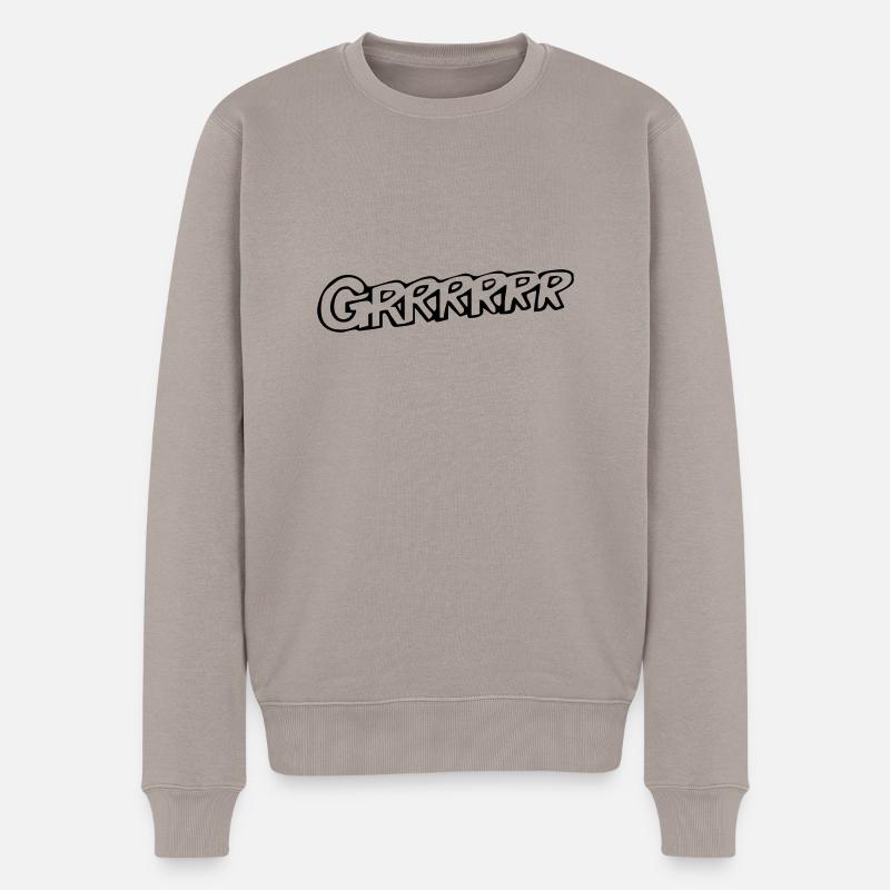 Grrrrrrr - Männer Premium Bio Pullover - Taupe