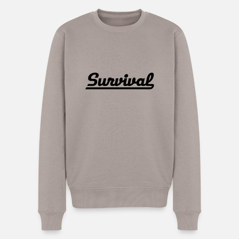 survival - Männer Premium Bio Pullover - Taupe