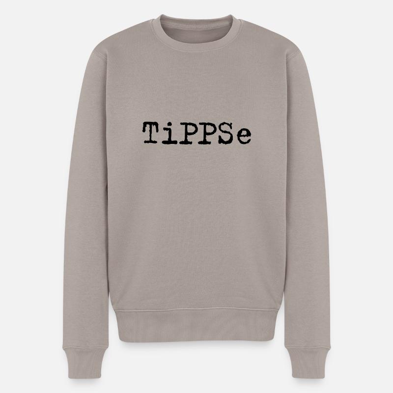 TiPPSe - Männer Premium Bio Pullover - Taupe
