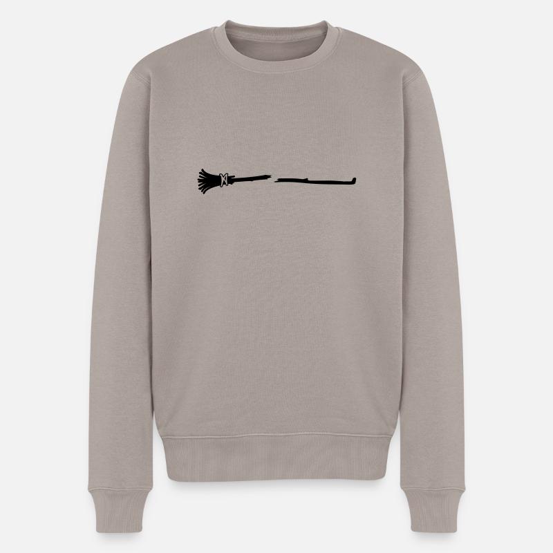 Besen gebrochen 2 - Männer Premium Bio Pullover - Taupe