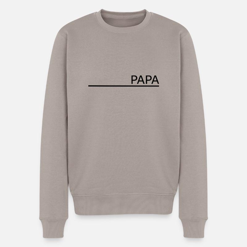 Papa - Männer Premium Bio Pullover - Taupe